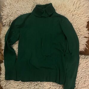Spense Dark Green Turtleneck Sweater